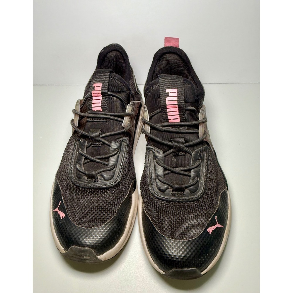 Puma Kids Athletic Shoes Black Pink Lace Up Sneakers Size 13.5 - Picture 3 of 8